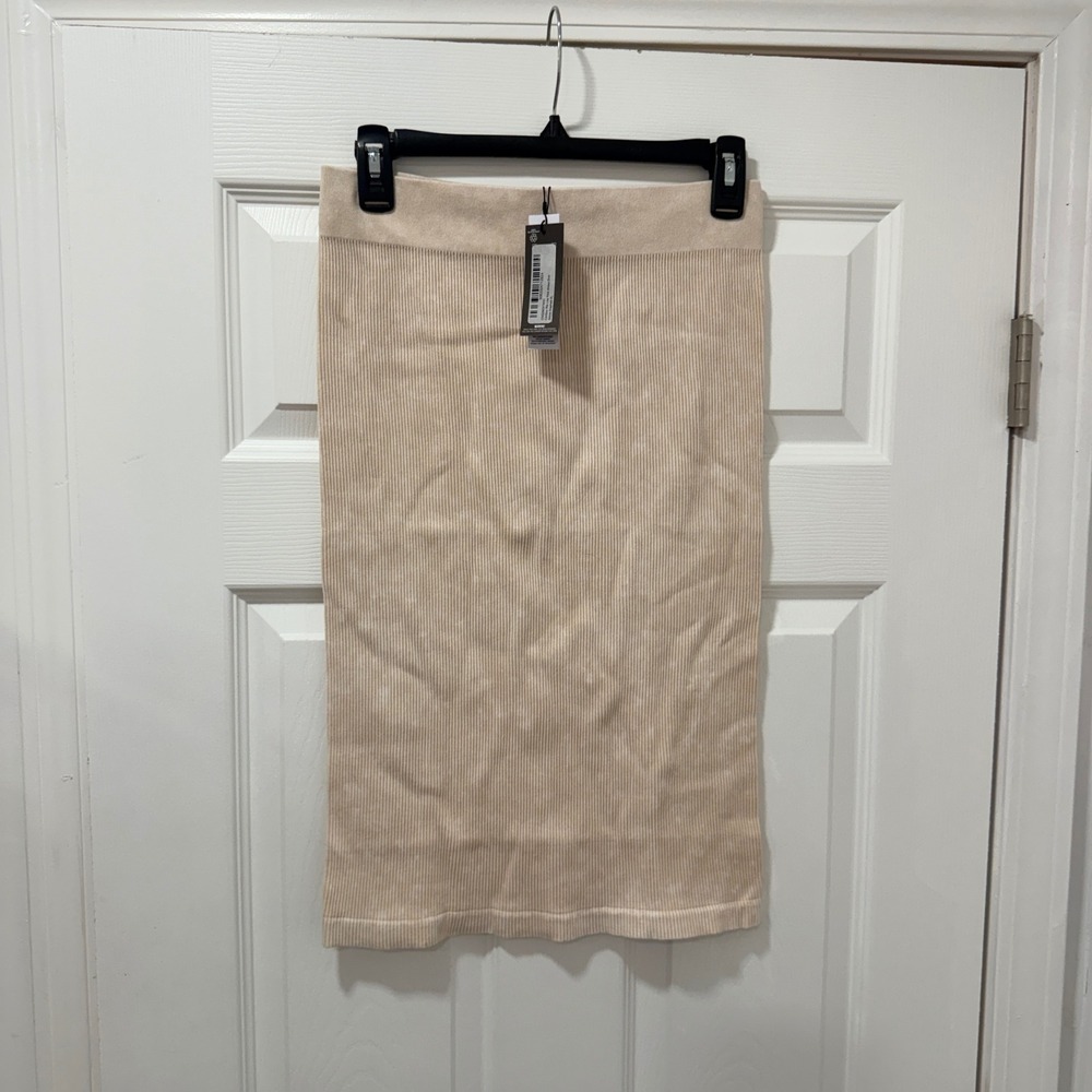 PrettyLittleThing Contour Rib Low Rise‎ Midaxi Skirt Stone Washed XL Stretchy